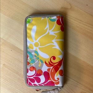 Thirty-One Floral Clutch - Yellow, Red, Green, Pink